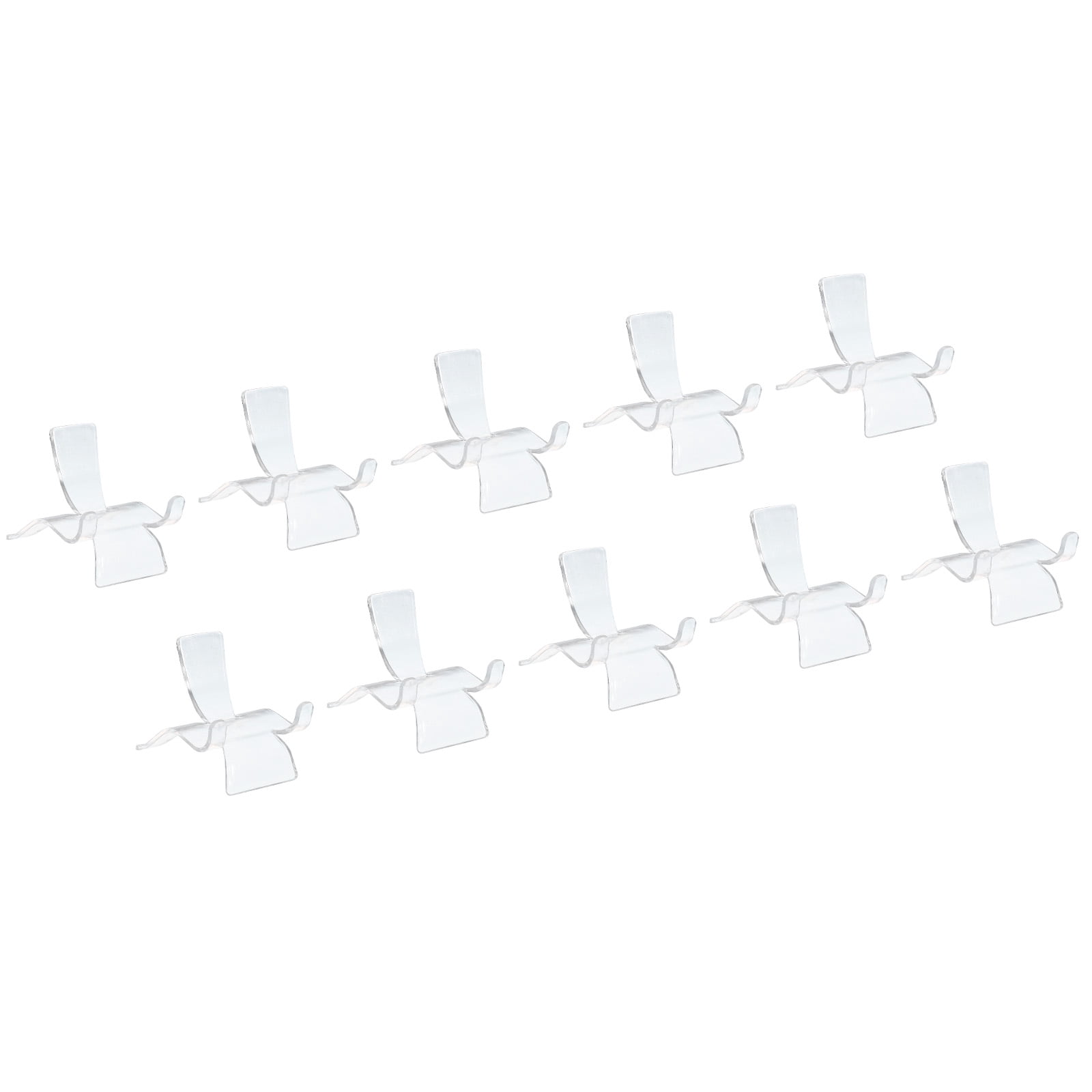 Unique Bargains 10pcs Acrylic Stand Displays Base Transparent 2.95"x2.36"x2.56"
