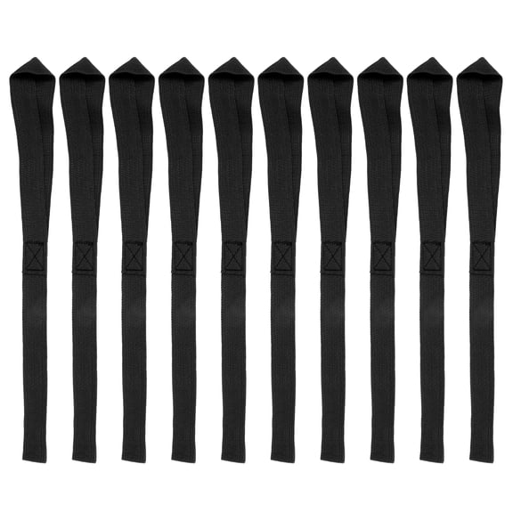 Unique Bargains 10pcs Black 2.5 x 40.5cm Cargo Belt Soft Loop Tie Down Strap Belt for Motorcycle