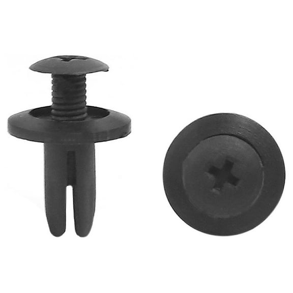 Unique Bargains 10pcs Black Car Bumper Door Trim Clips 6mm Hole Plastic Push in Rivets Fastener Unique Bargains