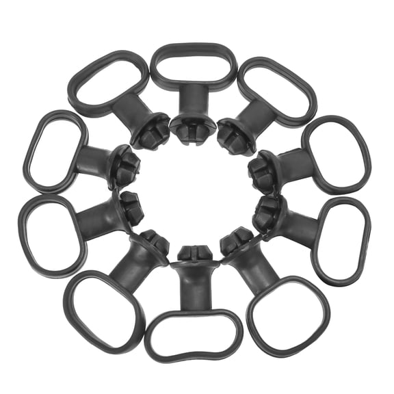 Unique Bargains 10pcs Black Rubber Front Fender Speedometer Cable Guide Holder for Motorcycle