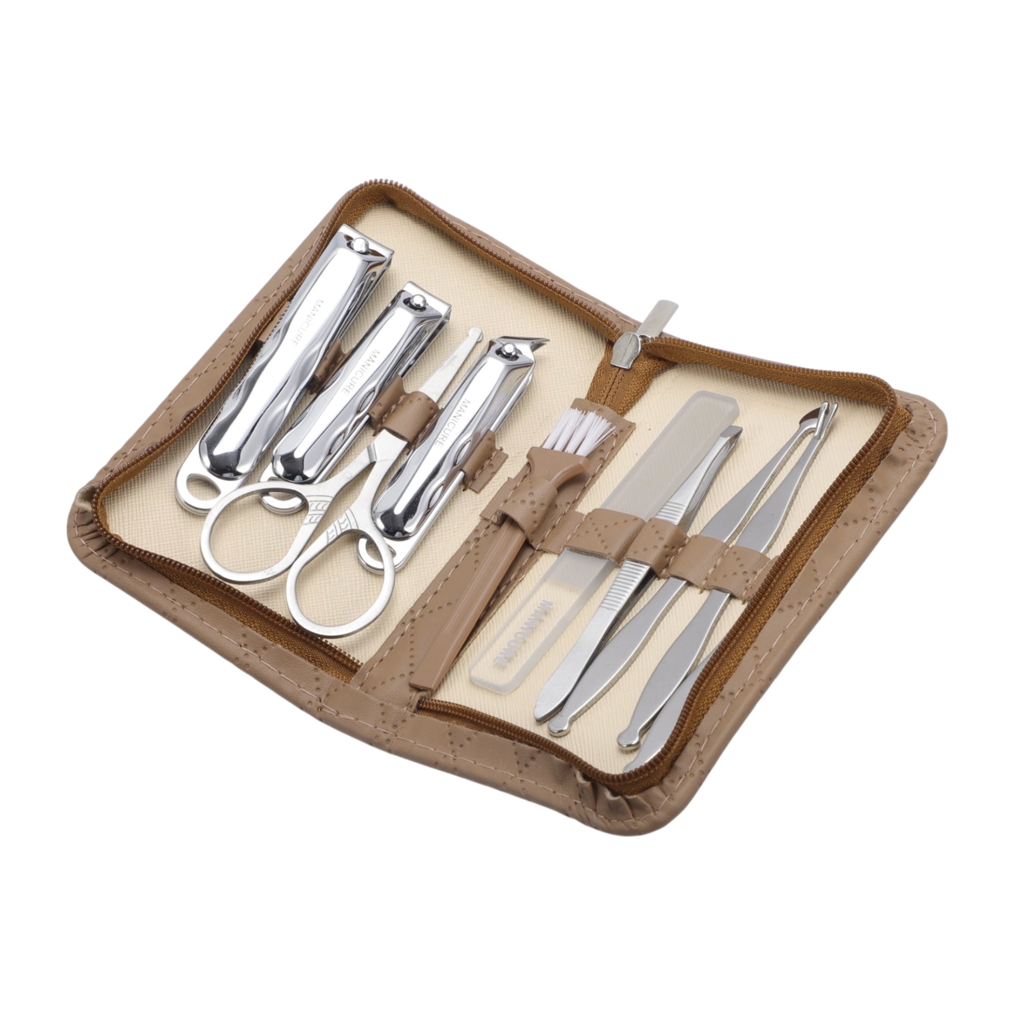 Unique Bargains 10pcs Carbon Steel Nail Clippers Set 3.15"x 0.55" Silver Tone