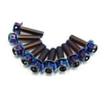 thumbnail image 1 of Unique Bargains 10pcs Colorful M6 Motorcycle Titanium Tone Hexagon Bolts Fastener Clips Screws, 1 of 3