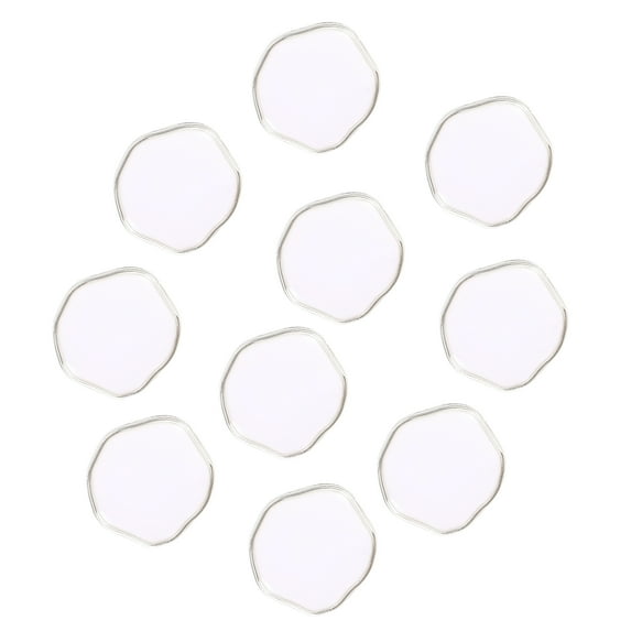 Unique Bargains 10pcs Electroplated Buttons Plastic Shank Buttons for Clothes Shirts Sweaters Decorations White