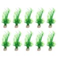 thumbnail image 1 of Unique Bargains 10pcs Fish Tank Aquarium Decorations Plants White Green 5.12" Plastic Plants for Aquarium Decor, 1 of 7