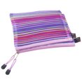thumbnail image 1 of Unique Bargains 10pcs Gridding Zip A5 Document Pen File Bag Pocket Holder Purple, 1 of 1