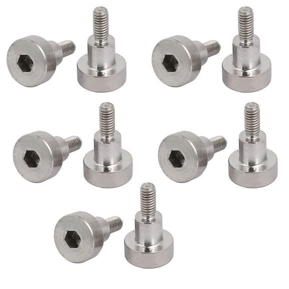 Unique Bargains 10pcs Hex Socket Shoulder Bolt 5mm Shoulder Dia 5mm Shoulder Length M3 Thread