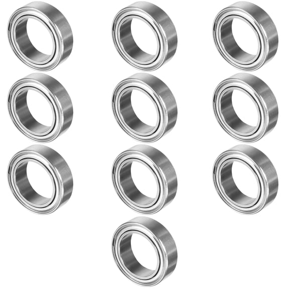 Unique Bargains 10pcs MR128ZZ 8mmx12mmx3.5mm Double Shielded Miniature Deep Groove Ball Bearing