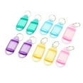 thumbnail image 1 of Unique Bargains 10pcs Multicolor Plastic Luggage Key ID Name Labels Tags Badge Holder Keyring, 1 of 1