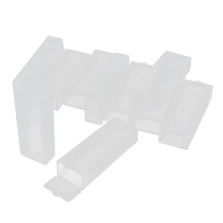 Unique Bargains 10pcs Plastic Microscope Slide Holder Organizer Dispenser Box for 5 Slides