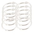 thumbnail image 1 of Unique Bargains 10pcs Silver Tone 1.2" Looseleaf Binder Rings Keychain for apbooking Book, 1 of 1