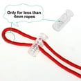 thumbnail image 1 of Unique Bargains 10pcs Spring Cord Locks Plastic End Clip Stoppers Fastener Double Holes Rope Toggle Slider, Clear, 1 of 6
