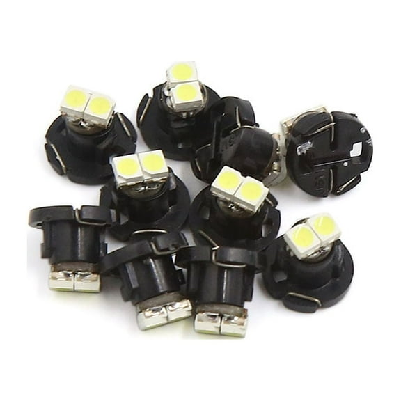 Unique Bargains 10pcs T4.7 2-  Bulb Dash Climate Control Instrument Interior Light White