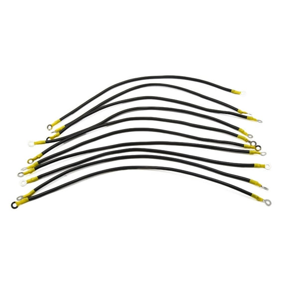 Unique Bargains 10pcs Universal Black Plastic Copper Battery Cable Power Wire for Car Vehicles