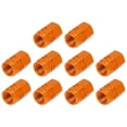 thumbnail image 1 of 10pcs Tire Stem Valve Caps Wheel Valve Covers Car Motorcycle Dustproof Hexagon Shape Aluminium Alloy Tire Cap Orange, 1 of 5