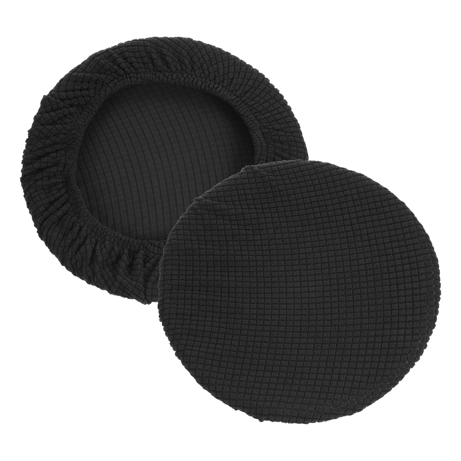 Unique Bargains 11 Inches Round Bar Stool Cover Washable Elastic Cushion Cover Black