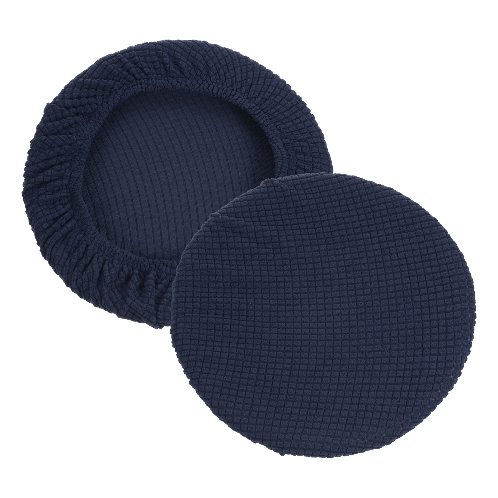 Unique Bargains 11 Inches Round Bar Stool Cover Washable Elastic Cushion Cover Navy Blue