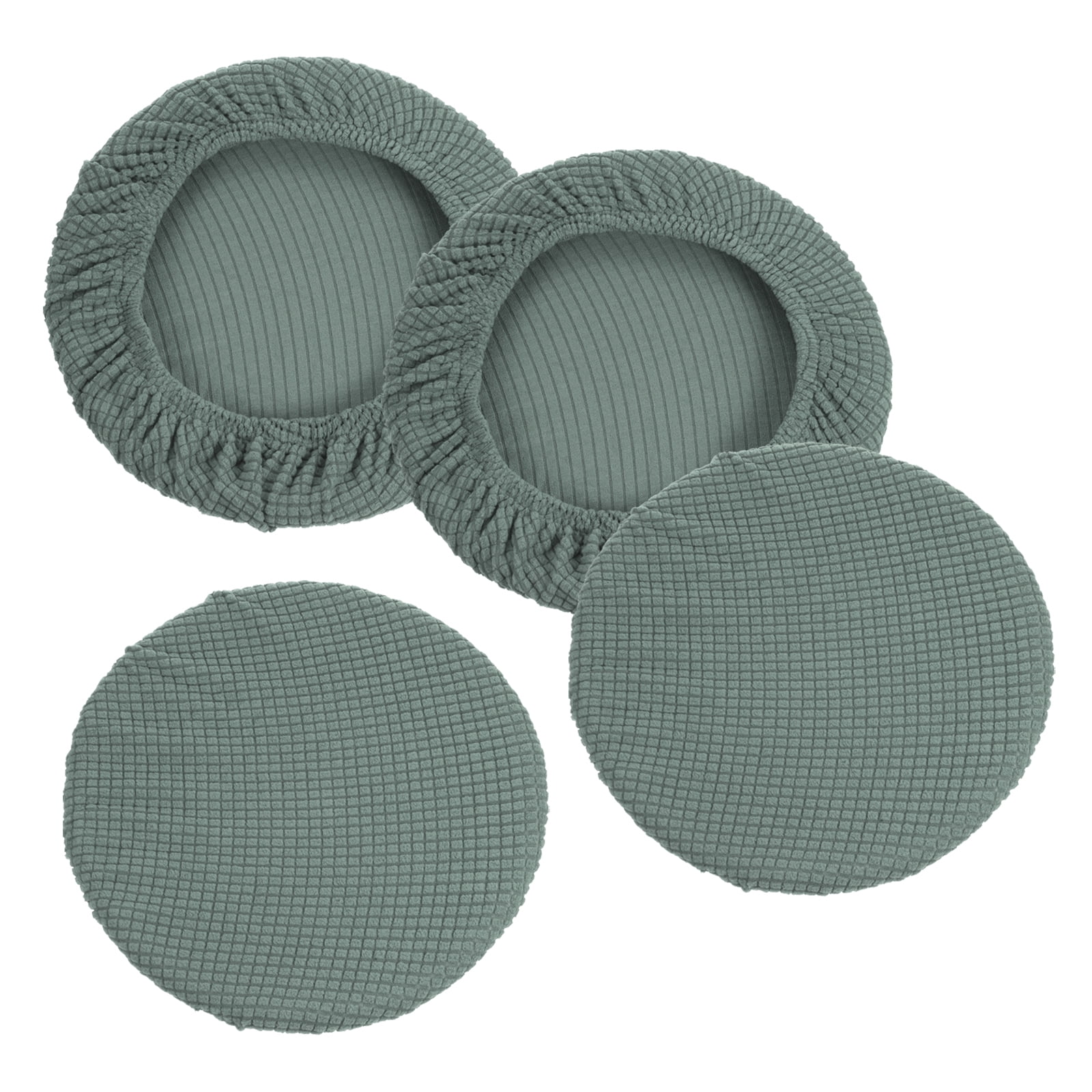 Unique Bargains 11 Inches Round Bar Stool Cover Washable Elastic Stool Cushion Cover Light Green