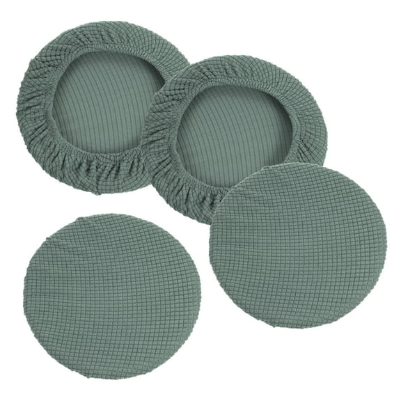 Unique Bargains 11 Inches Round Bar Stool Cover Washable Elastic Stool Cushion Cover Light Green
