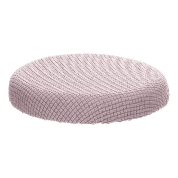 Unique Bargains 11 Inches Round Bar Stool Cover Washable Elastic Stool Cushion Slipcovers Light Pink