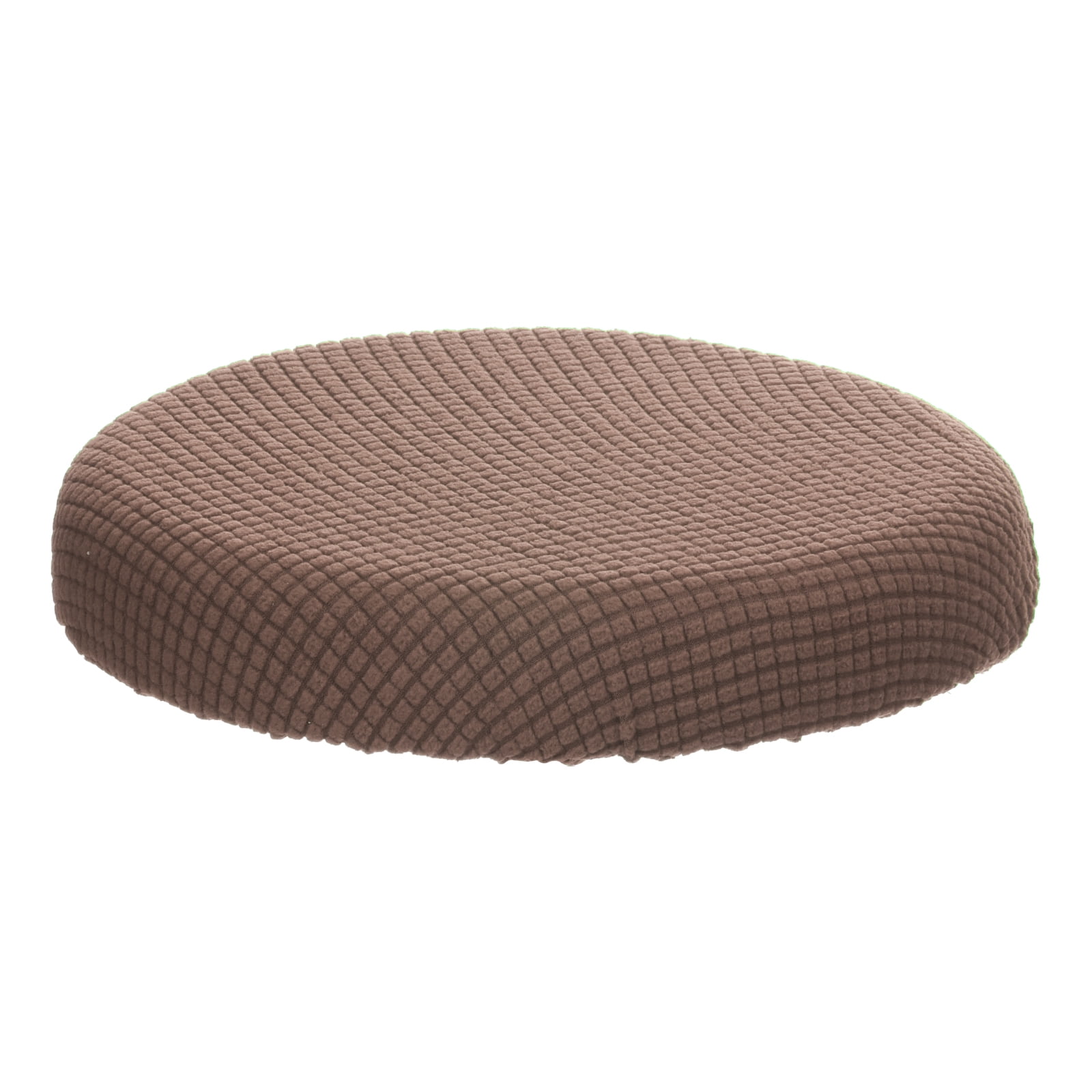 Unique Bargains 11 Inches Round Bar Stool Cover Washable Elastic Stool Cushion Slipcovers Tan