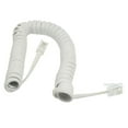 thumbnail image 1 of Unique Bargains 11' Long Coil Stretchy RJ9 4P4C Extension Telephone Cable White, 1 of 6