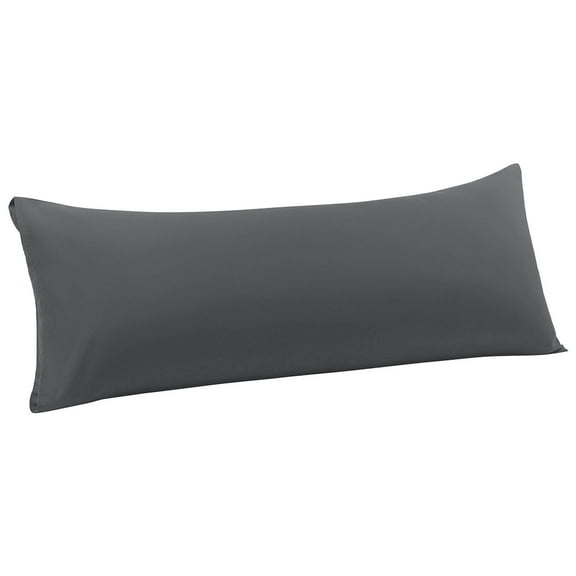 Unique Bargains 110GSM Microfiber Solid Body Pillow Cover Grey 20" x 48"
