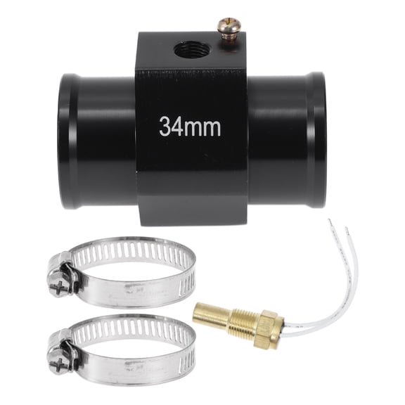 Unique Bargains 12/24V Universal Water Temp Sensor Kit, 1/8"NPT 34mm Black Adapter 140'F On - 125'F Off for Automotive Radiator & Engine Cooling