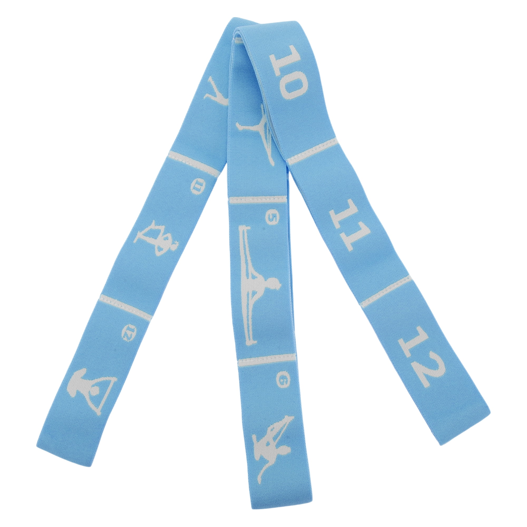 Unique Bargains 12 Grids Yoga Stretch Bands for Gym Stretching Exercise Blue