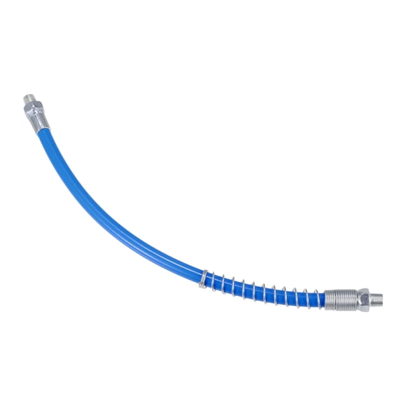 Unique Bargains 12 Inch Universal 1/8" NPT Grease Gun Flex Hose Trailer Flex Grease Hose Extension Non-Slip Metal Blue