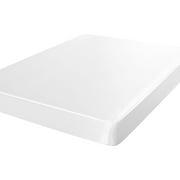 Unique Bargains 12" Large Pocket Satin Silk Fitted Sheet Queen Pearl White