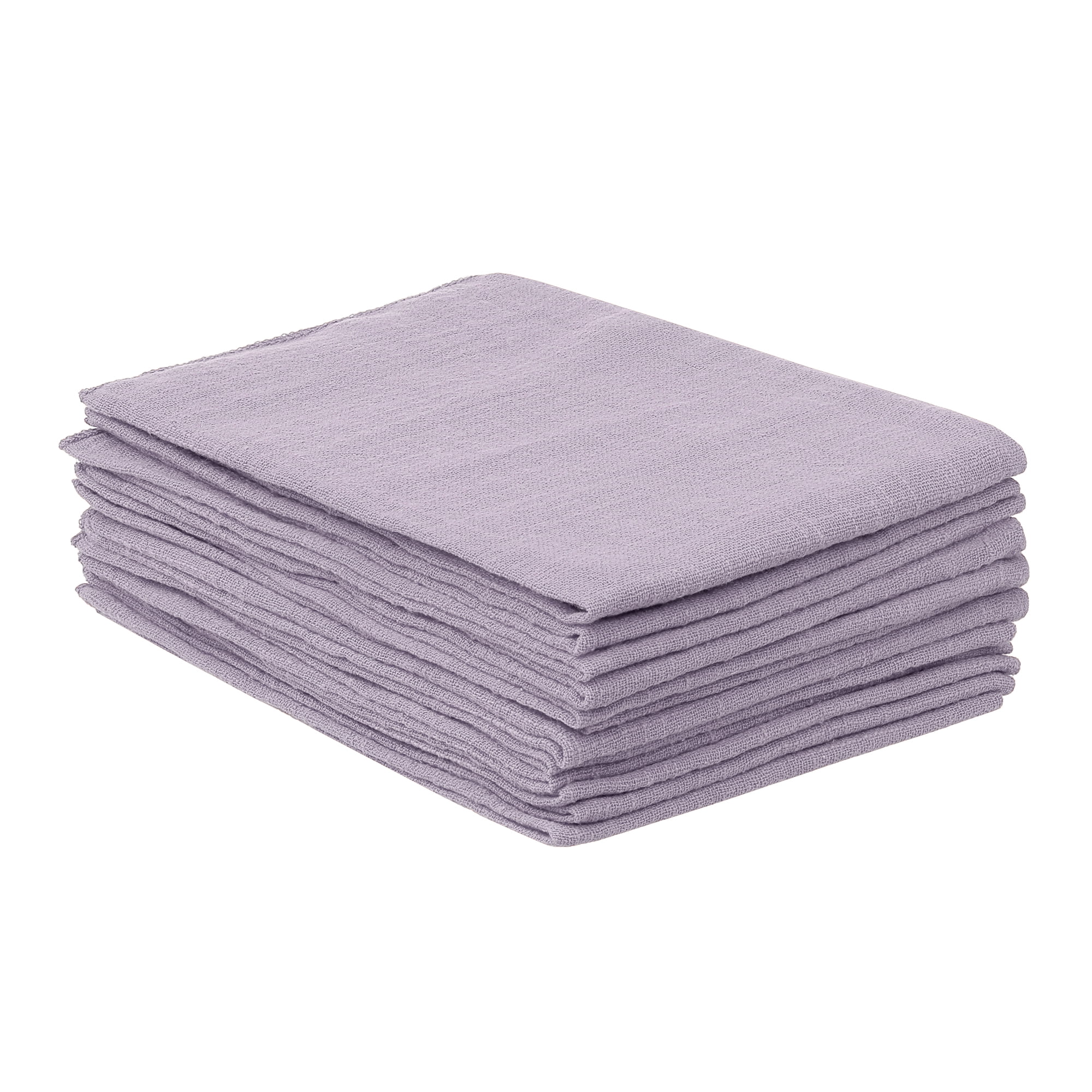 Unique Bargains 12 Pack Cotton Napkins, Great Napkins for Parties Grey Purple