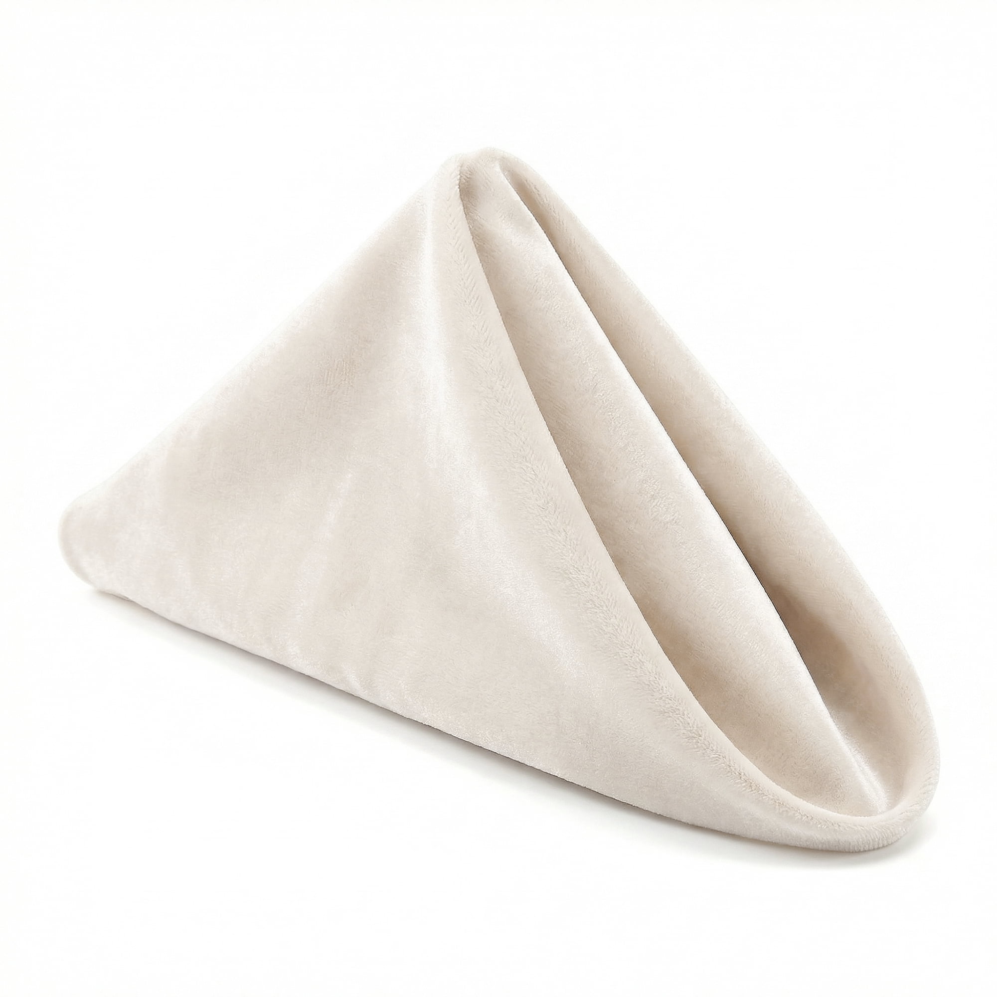 Unique Bargains 12 Pack Soft Durable Velvet Cloth Napkins for Parties Beige 18"x18"