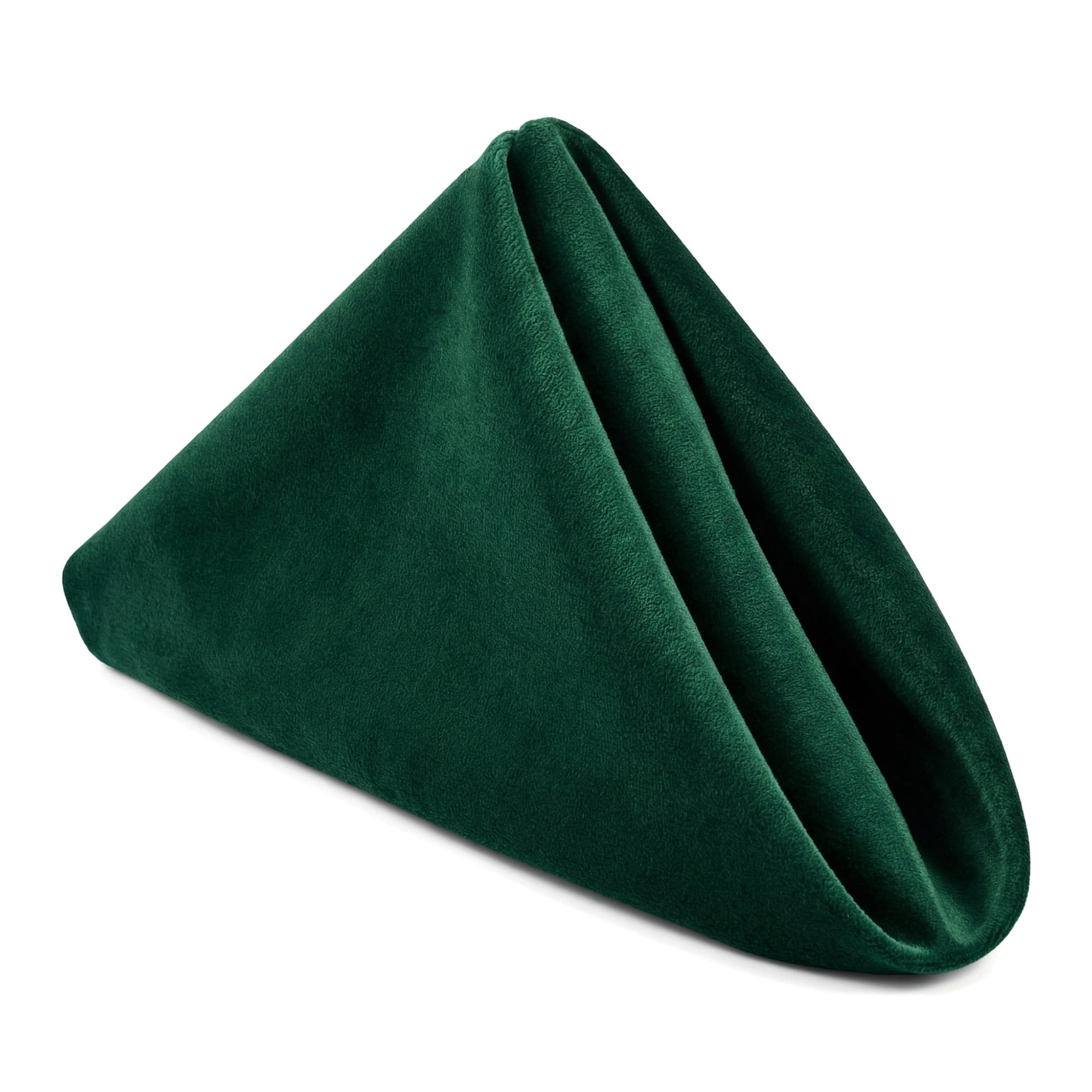 Unique Bargains 12 Pack Soft Durable Velvet Cloth Napkins for Parties Dark green 18"x18"