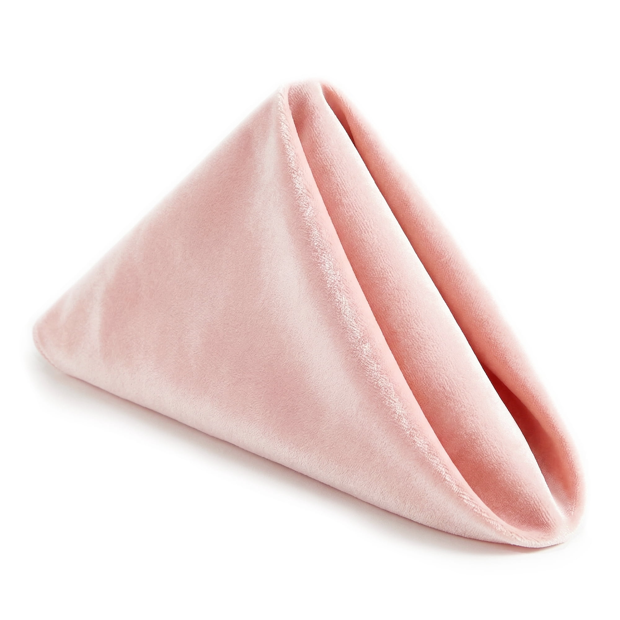 Unique Bargains 12 Pack Soft Durable Velvet Cloth Napkins for Parties Pink 18"x18"