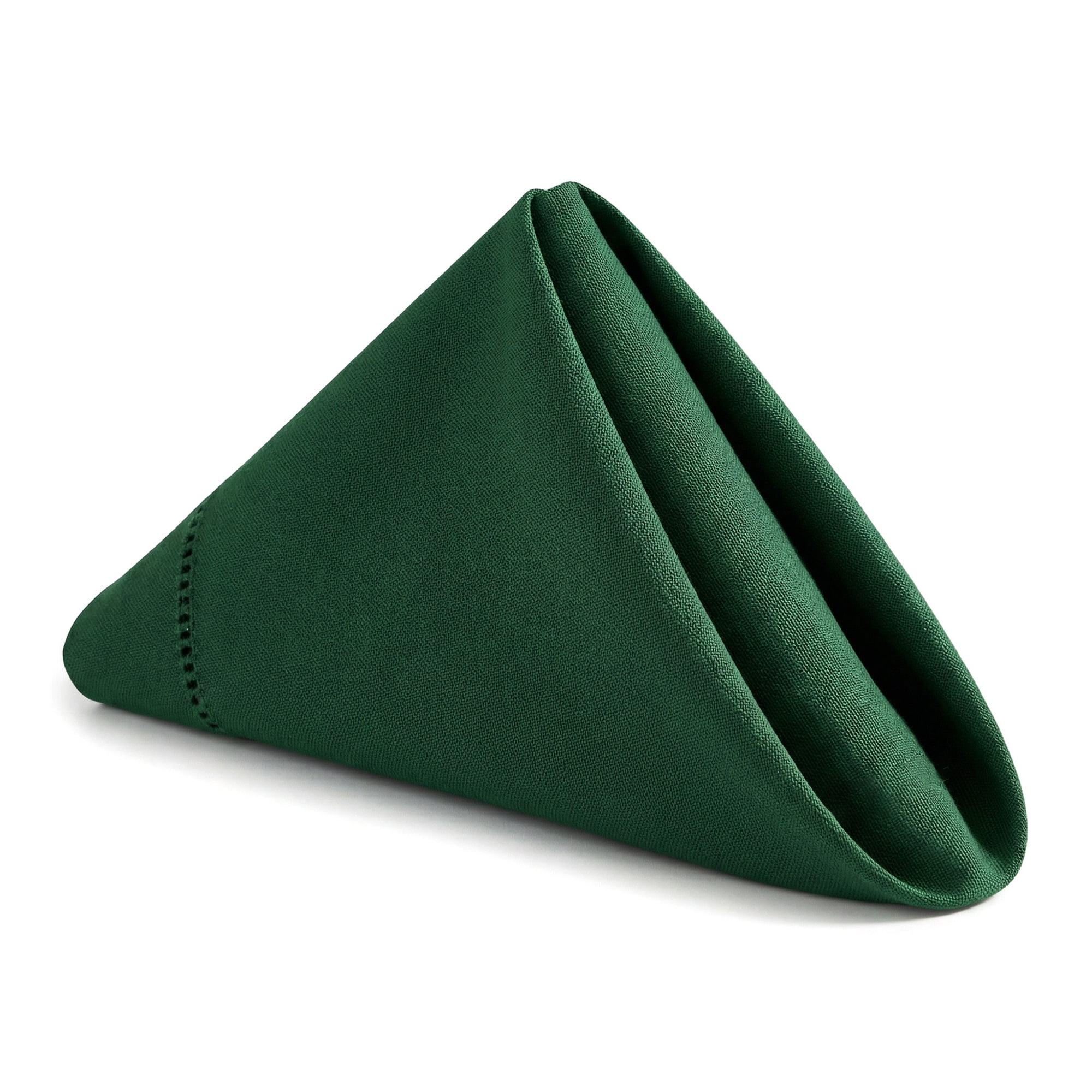 Unique Bargains 12 Pack Washable Polyester Cloth Napkins for Dining Dark Green 17"x17"