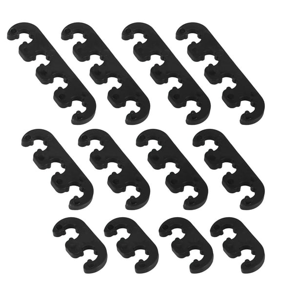 Unique Bargains 12 Pcs 7mm 8mm 9mm Car Engine Spark Plug Separators Ignition Wire Separators Holder Black