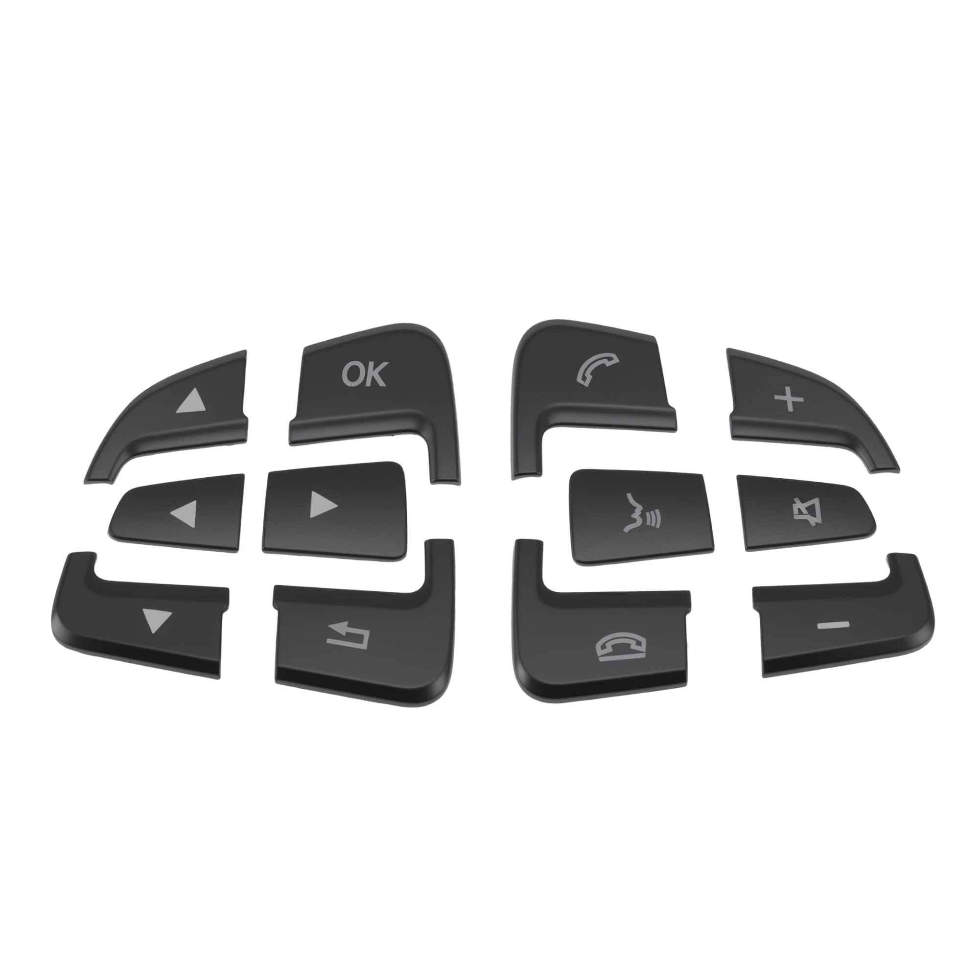 Unique Bargains 12 Pcs Car Interior Steering Wheel Button Cover Trim for Mercedes-Benz
