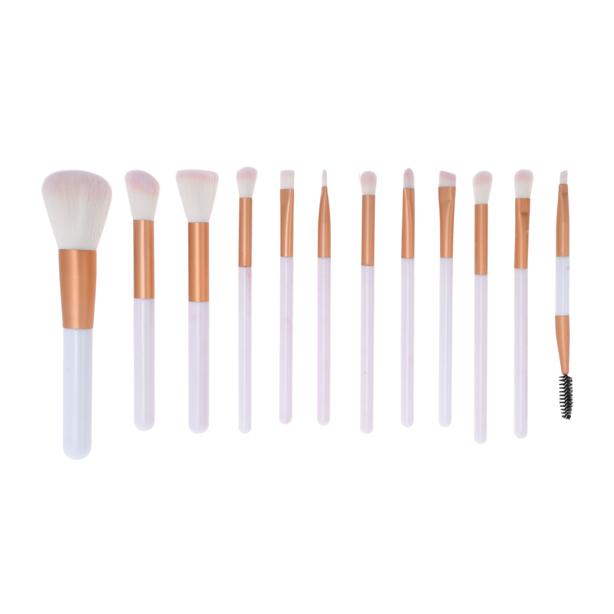 Unique Bargains 12 Pcs Lightweight Makeup Brush for Travel Pink