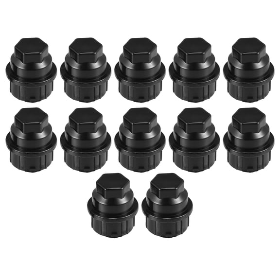 Unique Bargains 12 Pcs M24x2.0 Wheel Lug Nut Covers No.15646250 for Chevrolet Blazer 1992-1994 Black