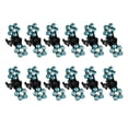 thumbnail image 1 of Unique Bargains 12 Pcs Mini Hair Claw Clip Small Rhinestone Hair Clips Metal Little Hair Clips for Women and Girl Blue, 1 of 7