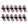 thumbnail image 1 of Unique Bargains 12 Pcs Mini Hair Claw Clip Small Rhinestone Hair Clips Metal Little Hair Clips for Women and Girl Pink, 1 of 7
