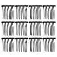 thumbnail image 1 of Unique Bargains 12 Pcs No Slip Hair Side Combs Accessories Metal 1.3" Black, 1 of 6