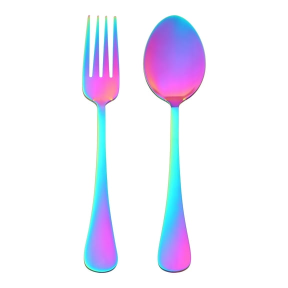 Unique Bargains 12 Pcs Silverware Set Stainless Steel Flatware Colorful
