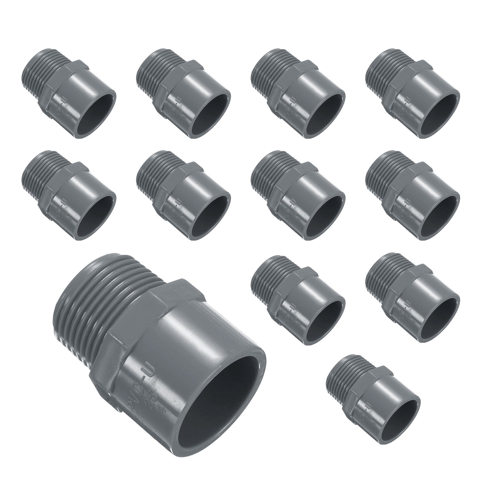 Unique Bargains 12 Pcs Union Pipe Fitting 3/4 Male Adapter Thread Connector