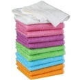 thumbnail image 1 of Unique Bargains 12 Pcs Wash Cloths Microfiber Absorbent Kitchen Rags Towel Multi 10"x12", 1 of 7