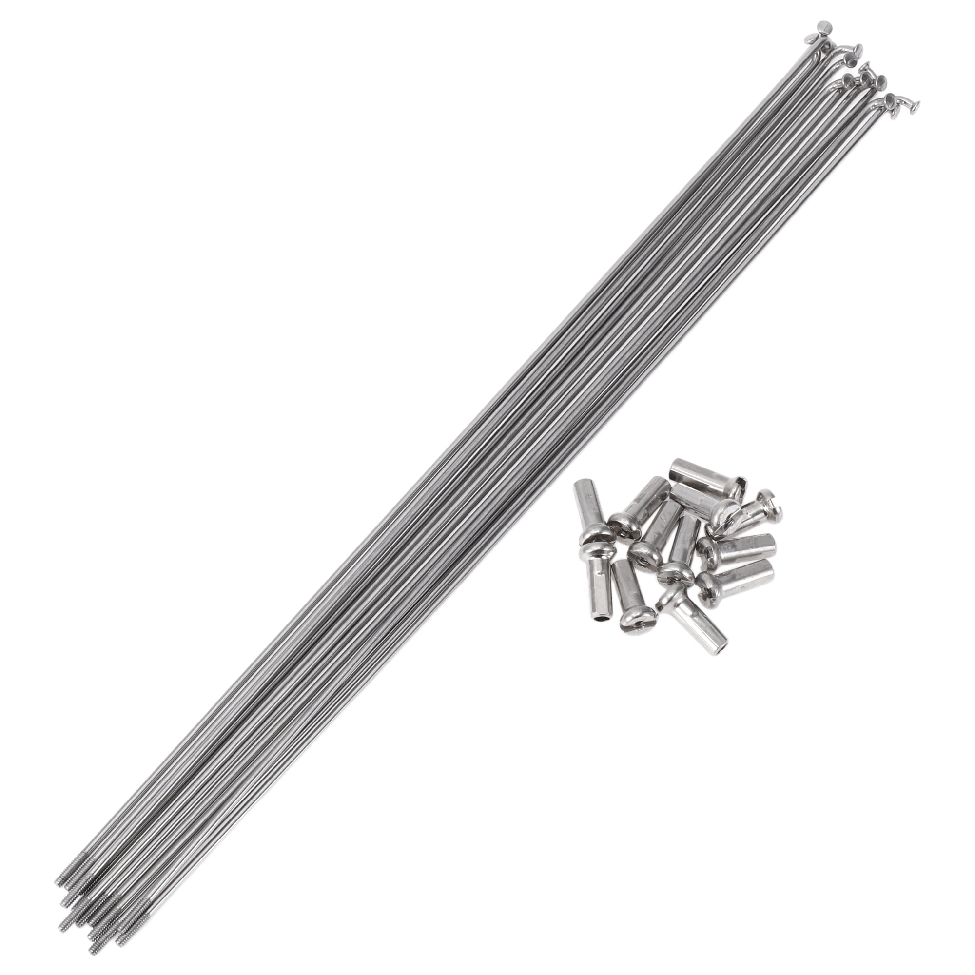 Unique Bargains 12 Set 14G Bicycle Spokes 14G Bike Wheel Spoke 304 Stainless Steel 261mm