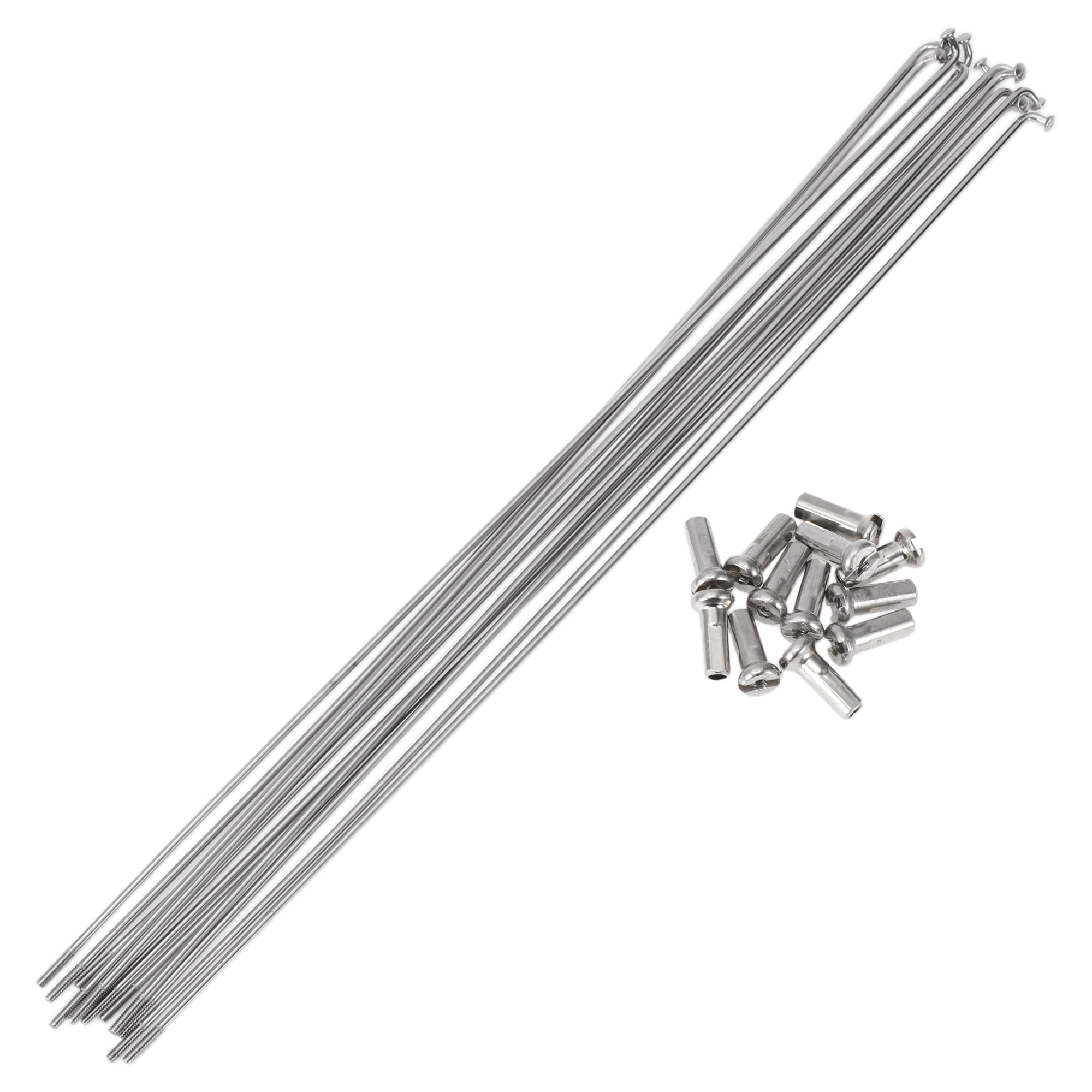 Unique Bargains 12 Set 14G Bicycle Spokes 14G Bike Wheel Spoke 304 Stainless Steel 283mm
