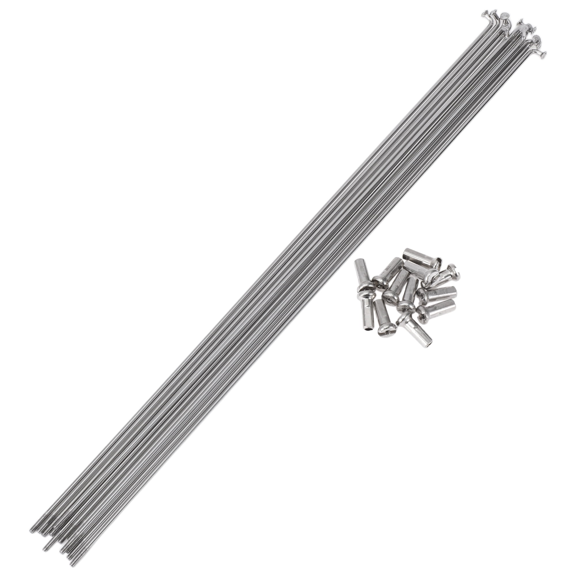 Unique Bargains 12 Set 14G Bicycle Spokes 14G Bike Wheel Spoke 304 Stainless Steel 295mm