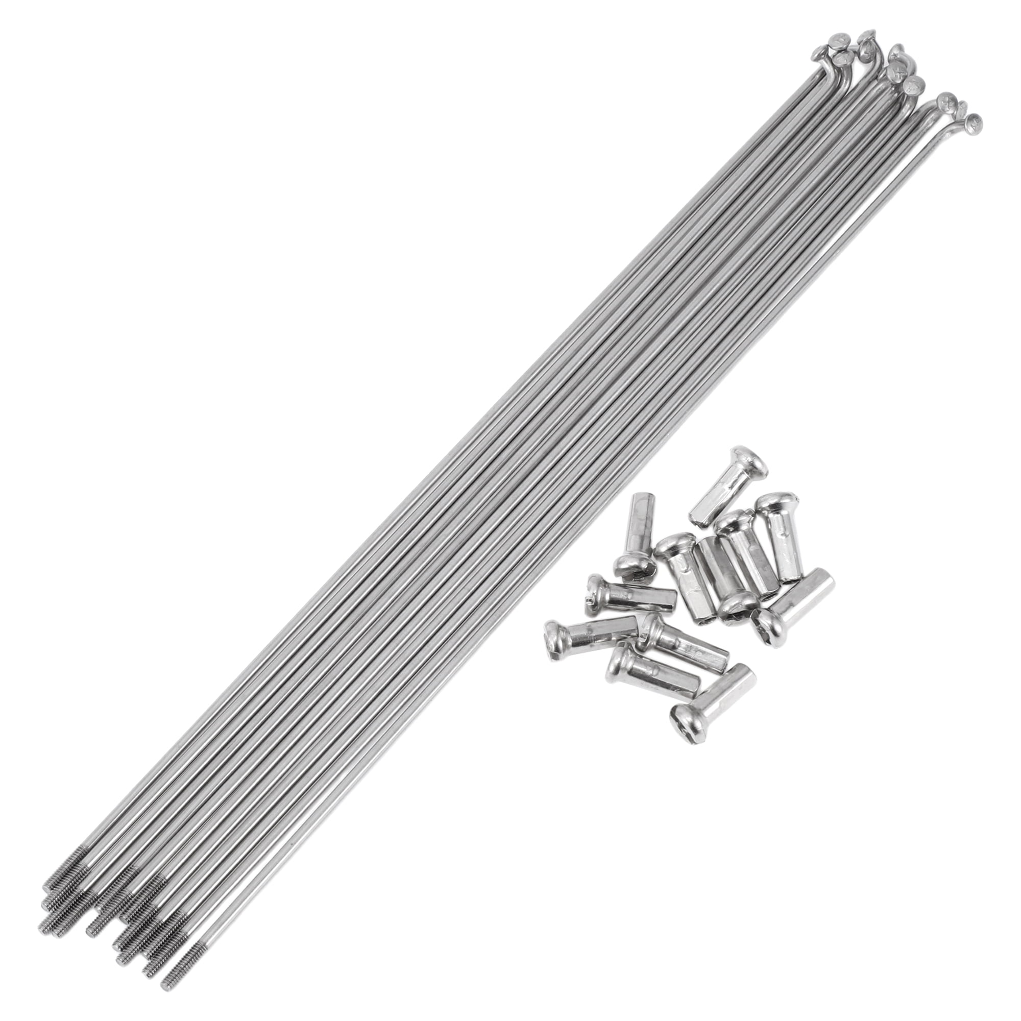 Unique Bargains 12 Set 14G Bicycle Spokes Bike Wheel Spokes 304 Stainless Steel 195mm
