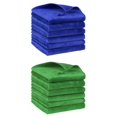 thumbnail image 1 of Unique Bargains 12"x12" Microfiber Thick Absorbent Dishwashing Kitchen Towels Blue, Green, 1 of 6